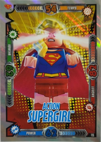 Batman Trading Card Game (German) Series 1 - # 15 Action Supergirl