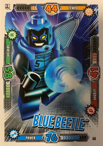 Batman Trading Card Game (German) Series 1 - # 40 Blue Beetle