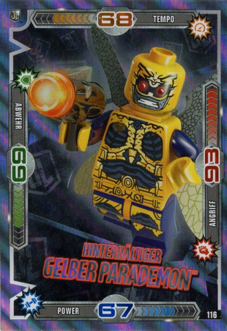 Batman Trading Card Game (German) Series 1 - # 116 Hintehältiger gelber Parademon