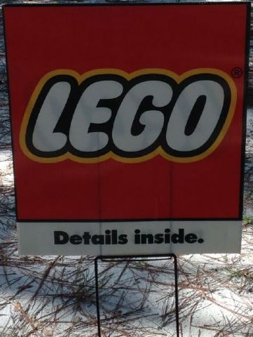 Display Sign LEGO Logo Exterior with ground stakes (used during 2000 Shell promo)
