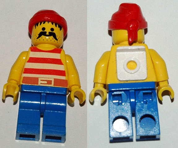 Pin, Pirate Minifigure, Snap-on