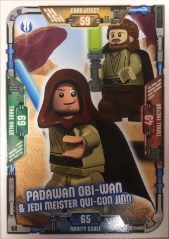 Star Wars Trading Card Game (German) Series 1 - # 68 Padawan Obi-Wan & Jedi Meister Qui-Gon Jinn