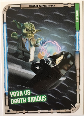 Star Wars Trading Card Game (German) Series 1 - # 186 Yoda vs Darth Sidious