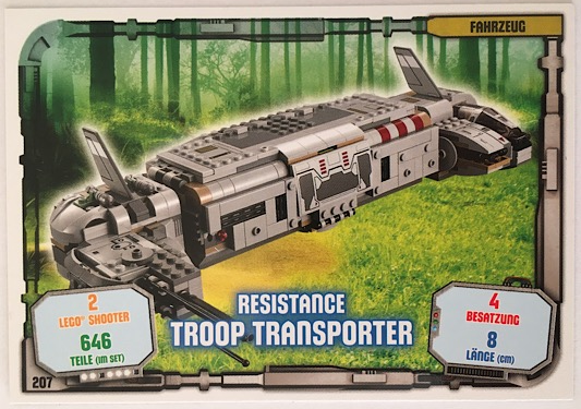 Star Wars Trading Card Game (German) Series 1 - # 207 Resistance Troop Transporter