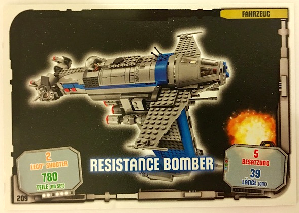 Star Wars Trading Card Game (German) Series 1 - # 209 Resistance Bomber