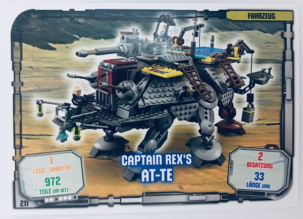 Star Wars Trading Card Game (German) Series 1 - # 211 Captain Rex's AT-TE