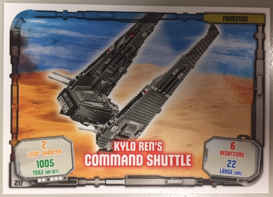 Star Wars Trading Card Game (German) Series 1 - # 217 Kylo Ren's Command Shuttle
