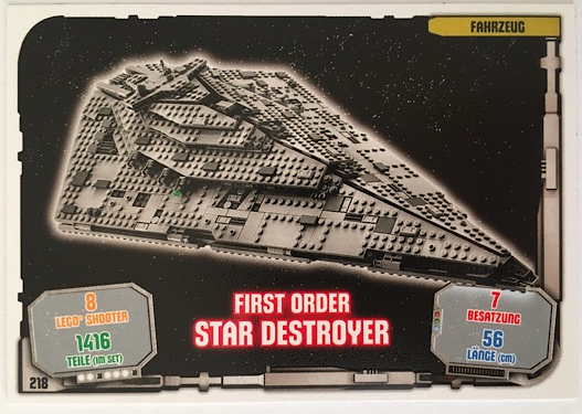 Star Wars Trading Card Game (German) Series 1 - # 218 First Order Star Destroyer