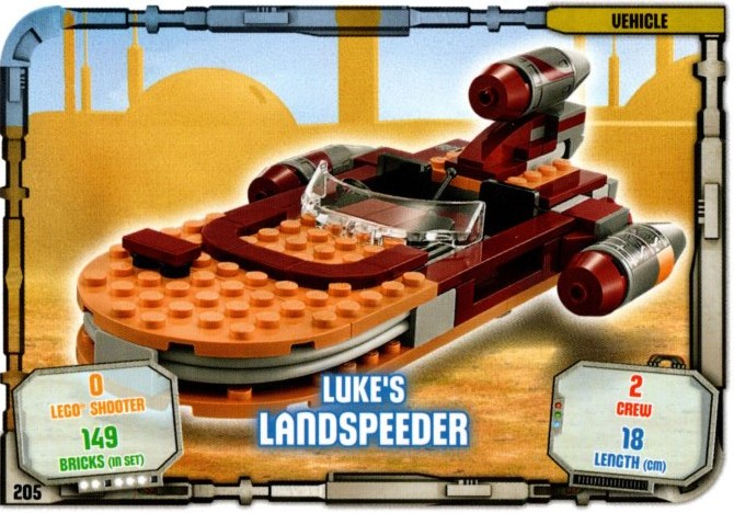 Star Wars Trading Card Game (English) Series 1 - # 205 Luke's Landspeeder