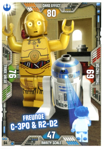 Star Wars Trading Card Game (German) Series 2 - # 54 Freunde C-3PO & R2-D2