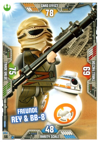 Star Wars Trading Card Game (German) Series 2 - # 56 Freunde Rey & BB-8