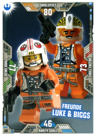 Star Wars Trading Card Game (German) Series 2 - # 58 Freunde Luke & Biggs