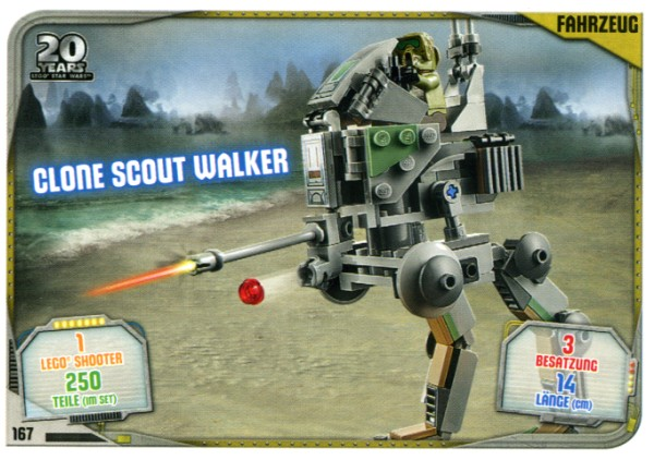 Star Wars Trading Card Game (German) Series 2 - # 167 Clone Scout Walker