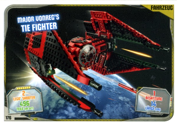 Star Wars Trading Card Game (German) Series 2 - # 176 Major Vonreg's TIE Fighter