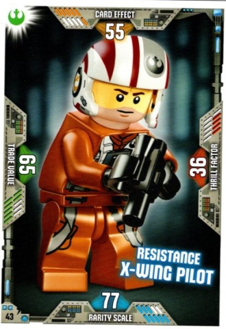 Star Wars Trading Card Game (English) Series 2 - # 43 Resistance X-wing Pilot