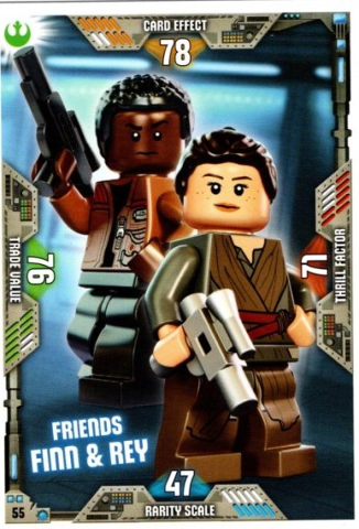 Star Wars Trading Card Game (English) Series 2 - # 55 Friends Finn & Rey