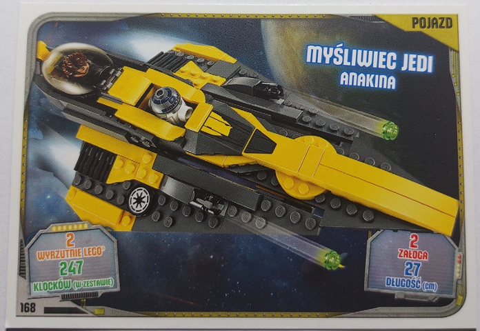 Star Wars Trading Card Game (Polish) Series 2 - # 168 Myśliwiec Jedi Anakina