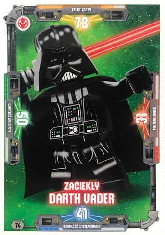 Star Wars Trading Card Game (Polish) Series 3 - # 74 Zaciekły Darth Vader