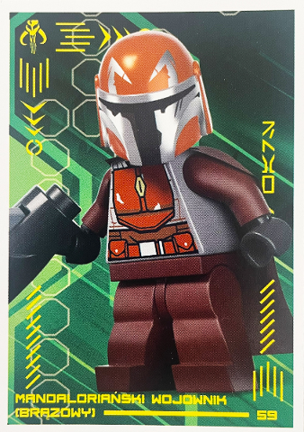 Star Wars Trading Card Collection (Polish) Series 4 (Edycja Mocy) - # 59 Mandaloriański wojownik (Brązowy)