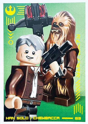 Star Wars Trading Card Collection (Polish) Series 4 (Edycja Mocy) - # 63 Han Solo i Chewbacca