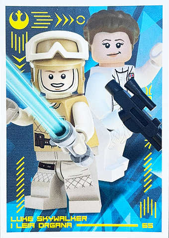 Star Wars Trading Card Collection (Polish) Series 4 (Edycja Mocy) - # 65 Luke Skywalker i Leia Organa