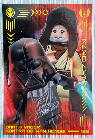 Star Wars Trading Card Collection (Polish) Series 4 (Edycja Mocy) - # 135 Darth Vader kontra Obi-Wan Kenobi