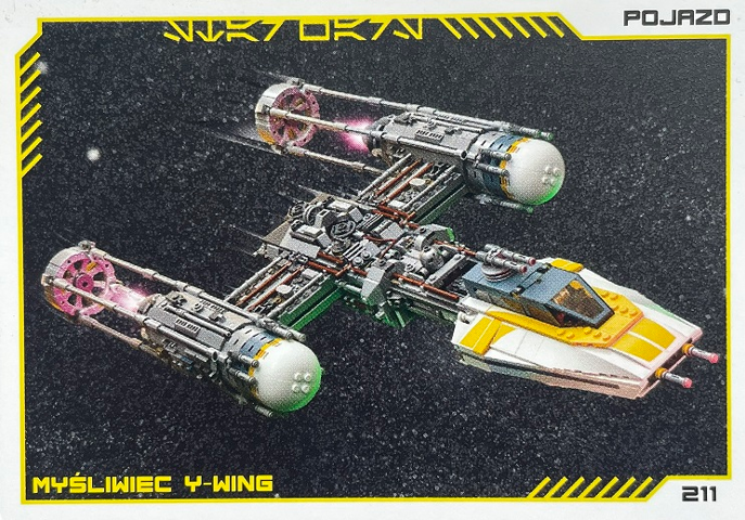 Star Wars Trading Card Collection (Polish) Series 4 (Edycja Mocy) - # 211 Myśliwiec Y-wing