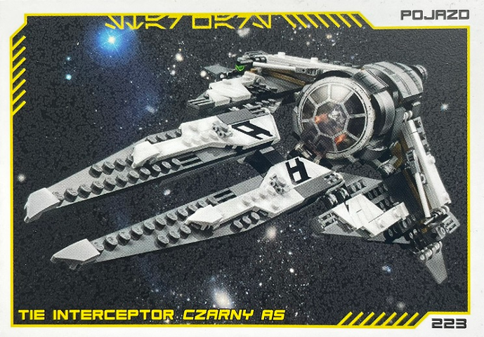 Star Wars Trading Card Collection (Polish) Series 4 (Edycja Mocy) - # 223 TIE Interceptor czarny as