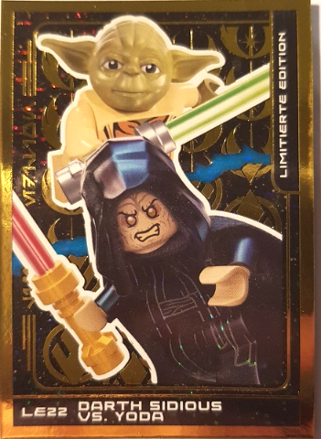 Star Wars Trading Card Collection (German) Series 5 (Jubiläums-Edition) - # LE22 Darth Sidious vs. Yoda Limitierte Edition