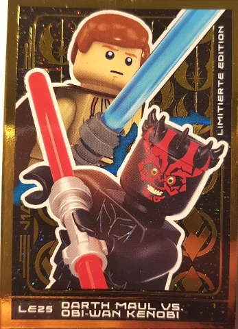 Star Wars Trading Card Collection (German) Series 5 (Jubiläums-Edition) - # LE25 Darth Maul vs. Obi-Wan Kenobi Limitierte Edition
