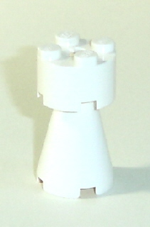 Travel Game Chess Piece White Rook (Glued)