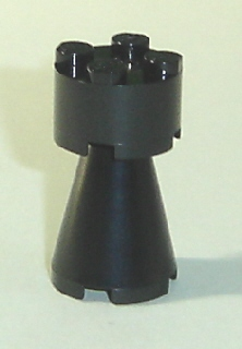 Travel Game Chess Piece Black Rook (Glued)