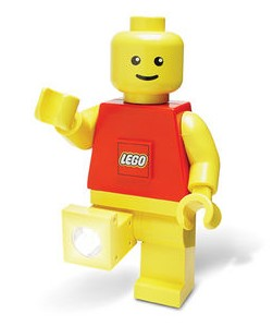 Flashlight, Minifigure Torch - Red Torso, Yellow Arms and Legs