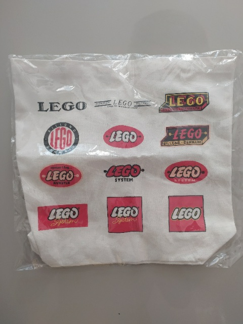 Tote Bag, Vintage LEGO Logos Pattern