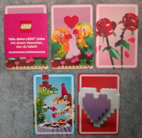 Valentine's Day Cards, Pack of 4 (German)