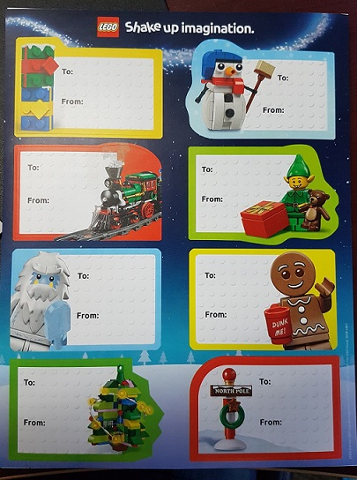 Gift Tag Stickers, Christmas, Sheet of 8 (wor 4961)