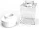Gear No: 109865  Name: Vase, Trans-Clear with White Top