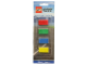 Gear No: 3262-GEAR  Name: Eraser, City Brick Eraser Set of 4 (Blue, Red, Green, Yellow) blister pack