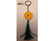 Gear No: 3850075  Name: White and Yellow Plate, Round 4 x 4 with Hole and Tassel Keychain