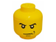 Gear No: 40310107  Name: Minifigure Head Storage Container Small - Male Scowling