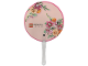 Gear No: 421991  Name: Hand Fan - Botanicals Bright Pink (Chinese)