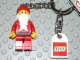 Gear No: 4224468  Name: Santa Key Chain with Lego Logo Tile, Modified 3 x 2 Curved with Hole
