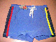 Gear No: 4234232  Name: Swimsuit, Boy's Blue with Black, Red, and Yellow Stripes Pattern