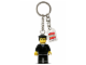 Gear No: 4287915  Name: Agent Key Chain, Black Suit, Flat Top with Lego Logo Tile, Modified 3 x 2 Curved with Hole, with Copyright info