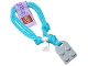 Gear No: 5002112bracelet  Name: Bracelet - Medium Azure Knotted String and Friends Tag with White and Light Bluish Gray Modified Plates