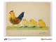Gear No: 5006002  Name: First Edition Print - Illustration in Water Colour for Wooden Toy Hen and Chicks, Circa 1937