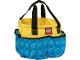Gear No: 5006261  Name: Storage Bucket Soft - Yellow with Blue Outer Pockets, Black Outlined LEGO Logo