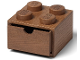 Gear No: 5007115  Name: Storage Brick 2 x 2 with Drawer, Wooden, Dark Oak (Desk Drawer)