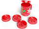 Gear No: 5008259  Name: Cup / Mug with Lid and 4 Cookie Cutters with Gingerbread Man, Snowflake, Leaves and Bricks - Holiday Mug & Stamper Set