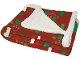 Gear No: 5008992  Name: Bedding, Fleece Blanket Polyester (120 x 150 cm) - Green, Red and White Bricks and Minifigures